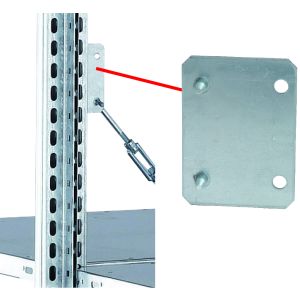 Anschlussblech einseitig, verz. für Stecksystem