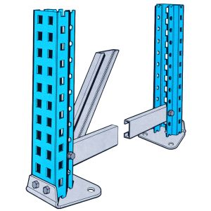 Ständerrahmen Mx515, 2000x600 mm für Weitspannregal W100 SCHULTE Lagertechnik